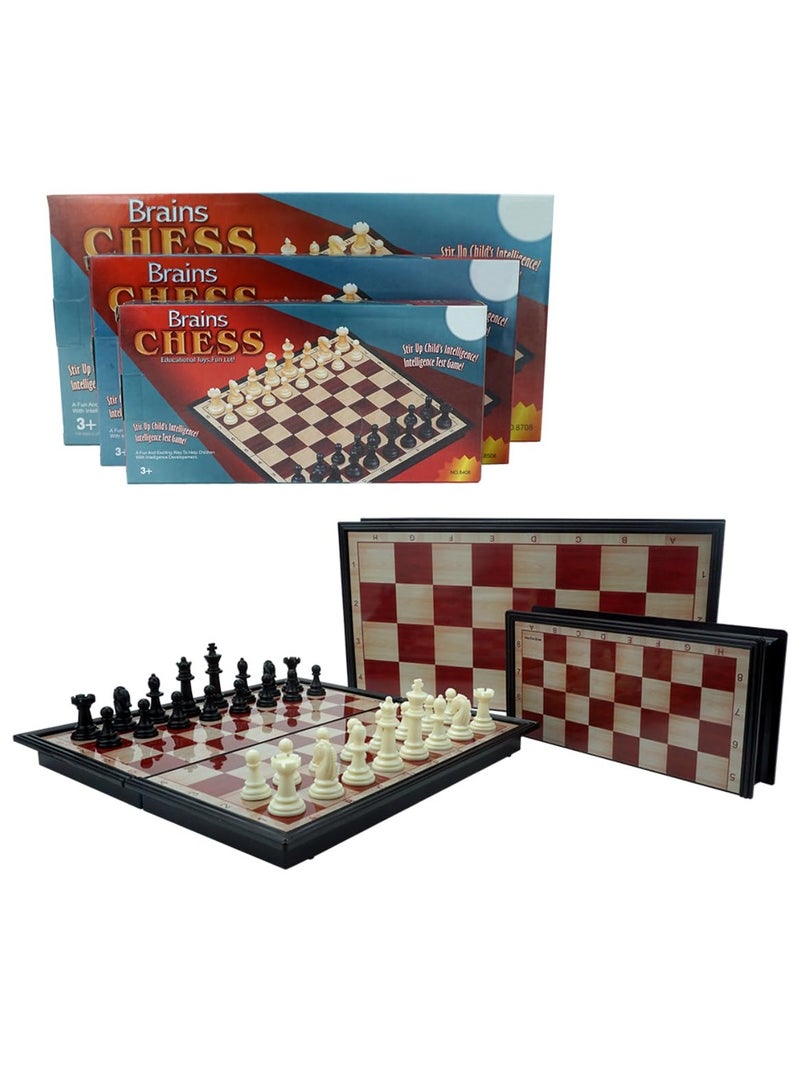 Ultimate Brain Chess Set: Non-Magnetic, Folding Board - Educational Toy for Kids & Adults - Large Game - Develop Critical Thinking Skills with Brains Chess & Mini Chess Variants