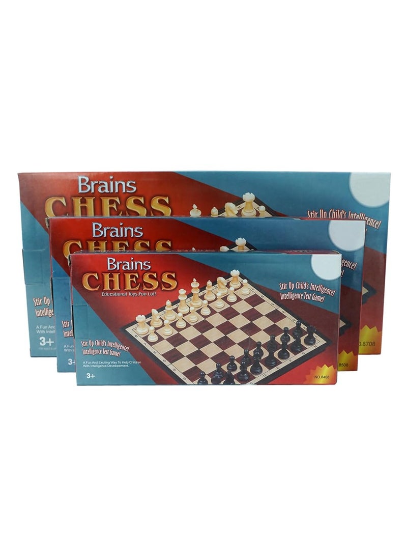 Ultimate Brain Chess Set: Non-Magnetic, Folding Board - Educational Toy for Kids & Adults - Large Game - Develop Critical Thinking Skills with Brains Chess & Mini Chess Variants