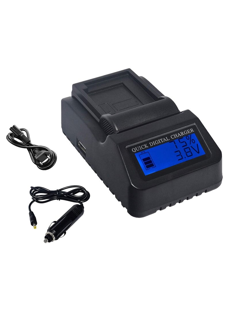 DMK Power NB-11L LCD USB QUICK DIGITAL RAPID CHARGER Compatible with Canon A2300 A2500 A3400 A4000 ELPH 110 115 130 320 HS etc Cameras