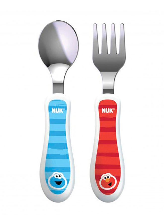 Sesame Street Dinnerware Utensil Set 2 Piece Set(Pack Of 1)