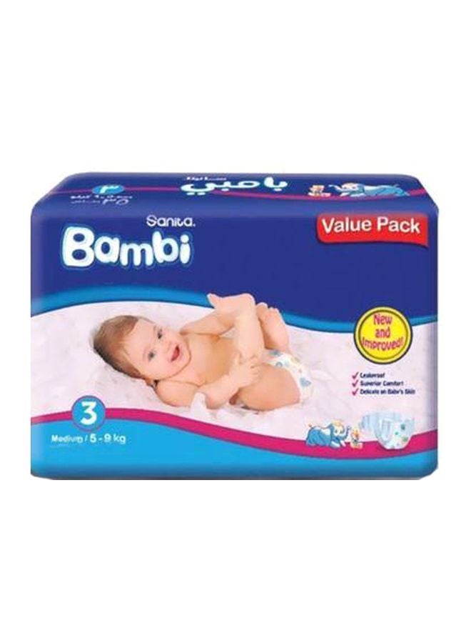 Diaper, Size 3, 5-9 Kg, Value Pack, 66 Count