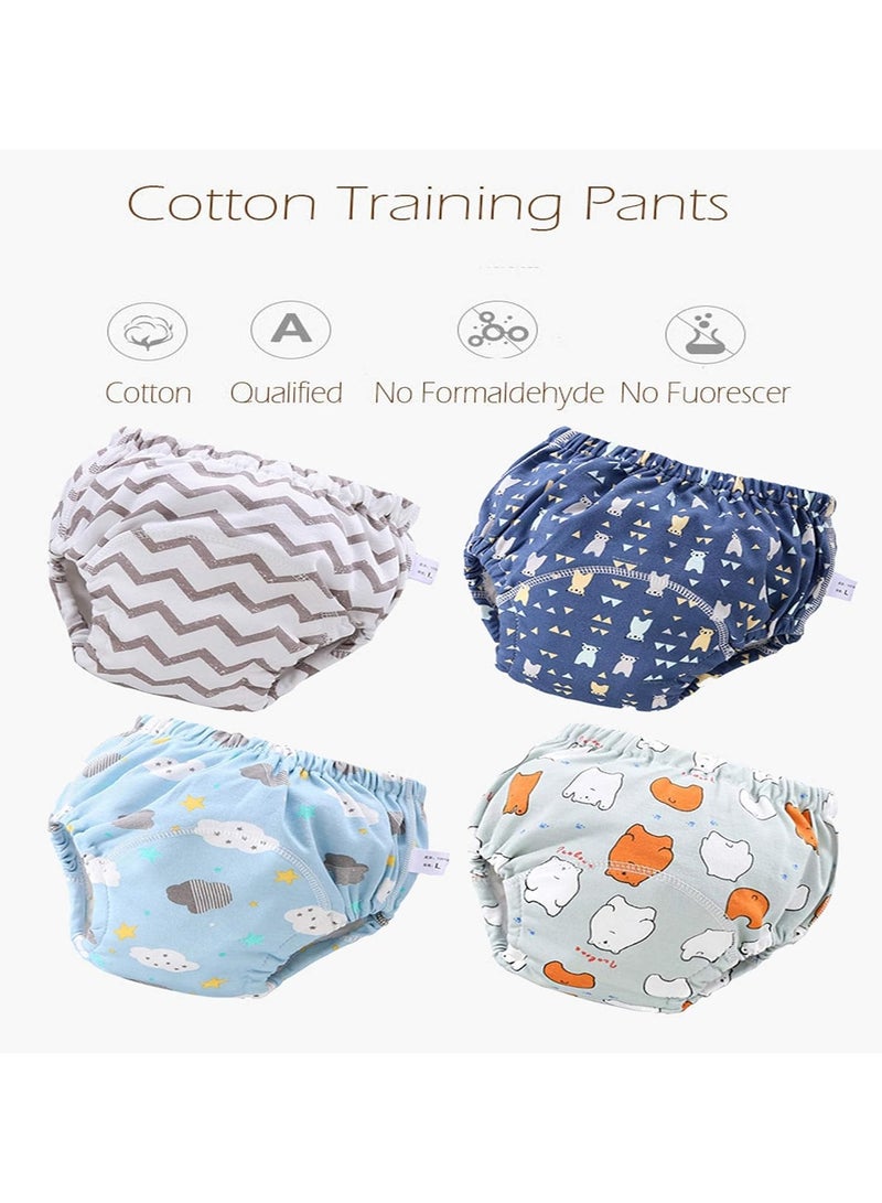 4 Pieces Training Pants Strong Absorbent Toddler Potty Training Underwear for Baby and Toddlers Unisex (6-Layers) 12KG-18KG (2-4 Years Old)