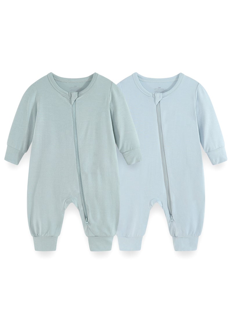 Infant And Toddler One-Piece Long-Sleeved Crawling Suit 2-Piece Set