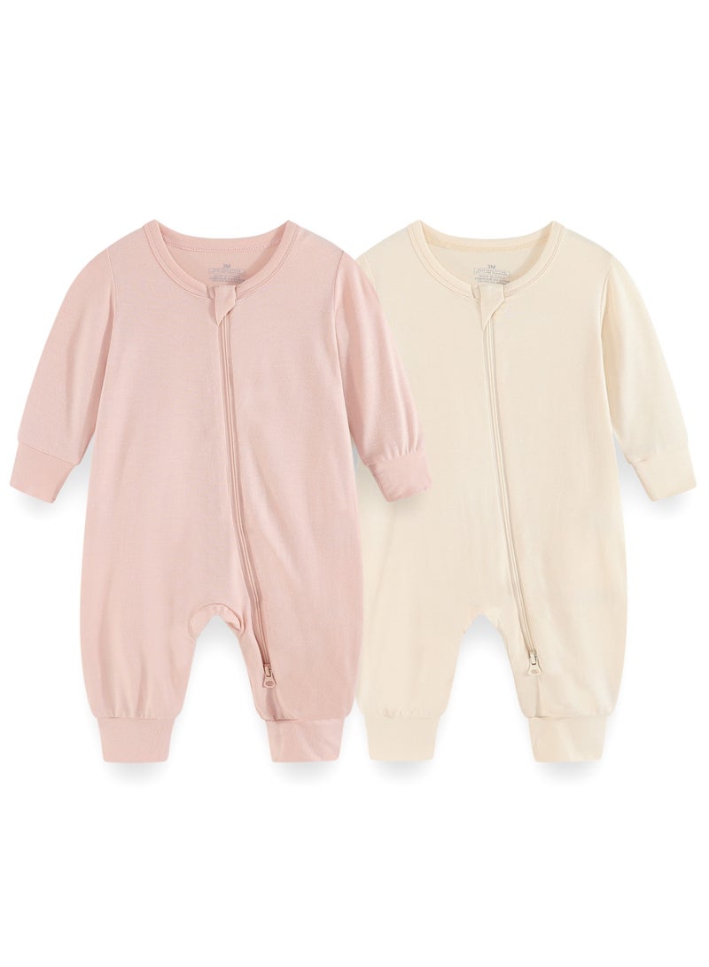 Infant And Toddler One-Piece Long-Sleeved Crawling Suit 2-Piece Set