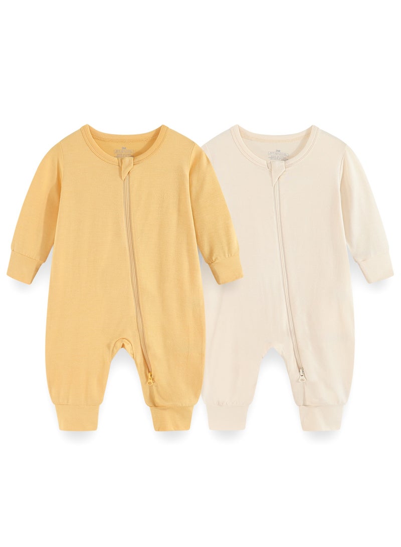 Infant And Toddler One-Piece Long-Sleeved Crawling Suit 2-Piece Set