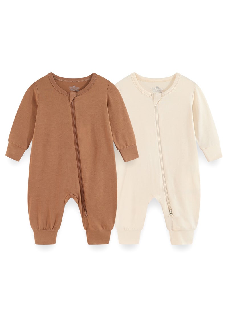 Infant And Toddler One-Piece Long-Sleeved Crawling Suit 2-Piece Set