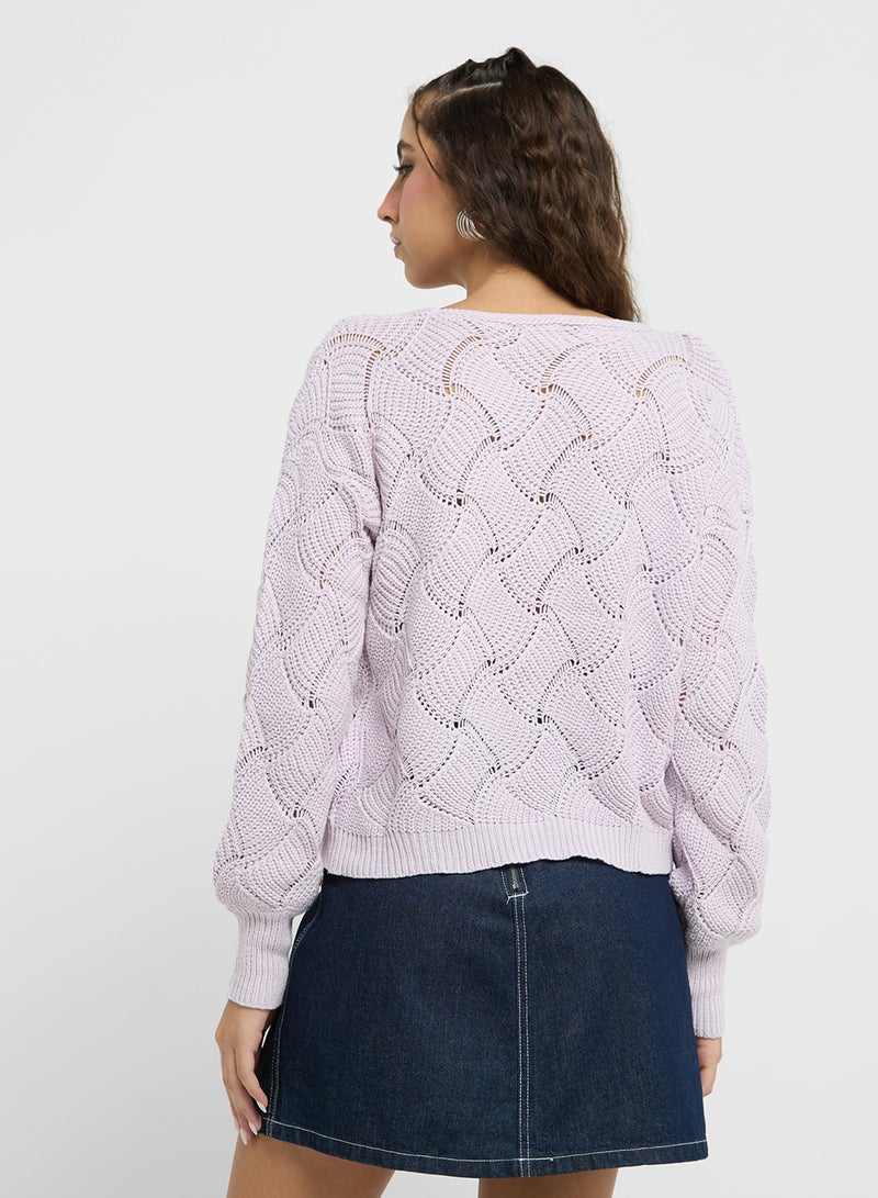 Scallop Pattern Sweater