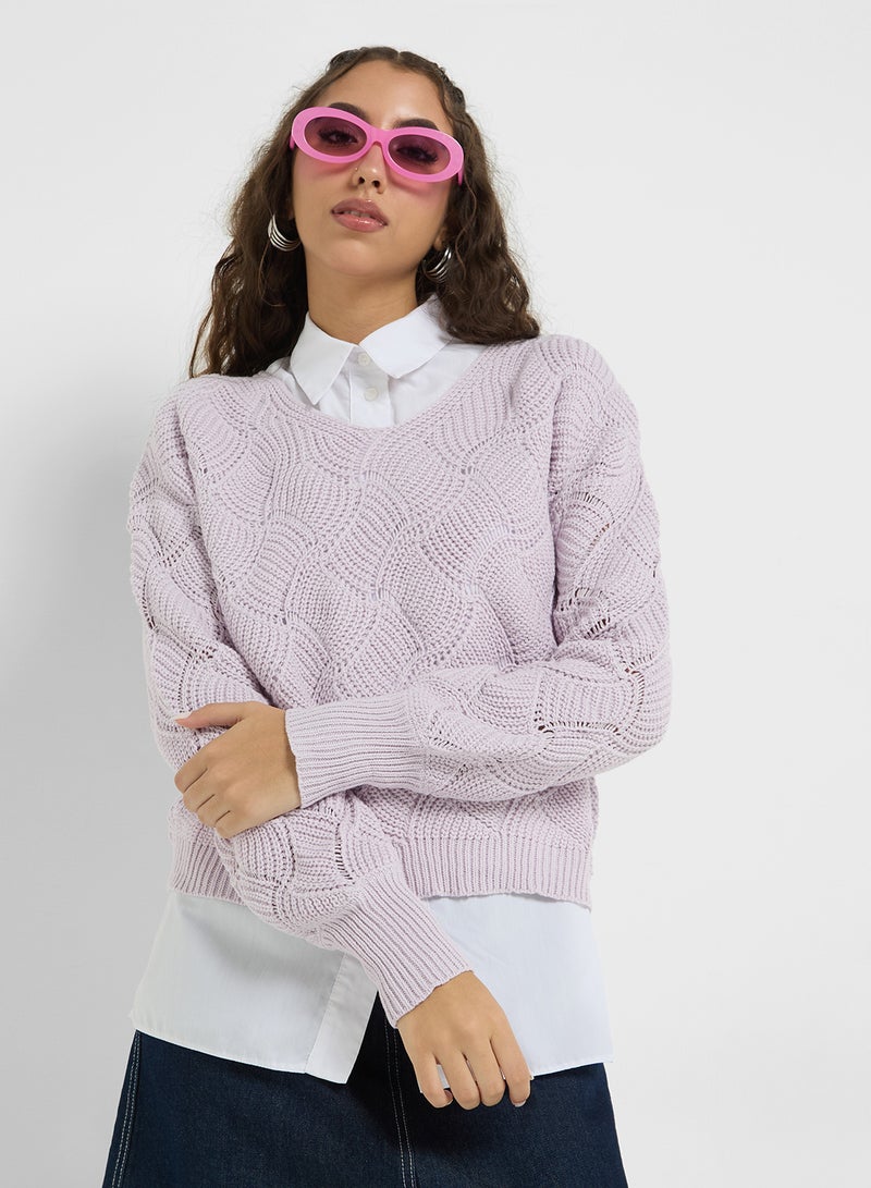 Scallop Pattern Sweater