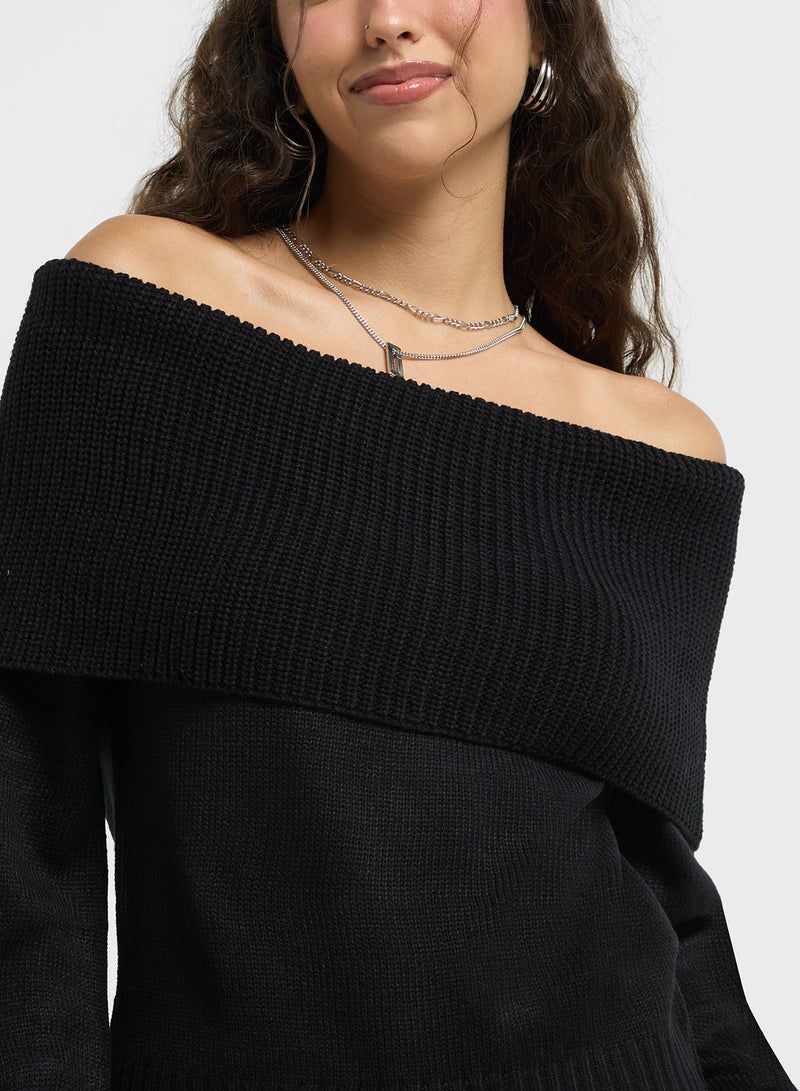 Off Shoulder Sweater