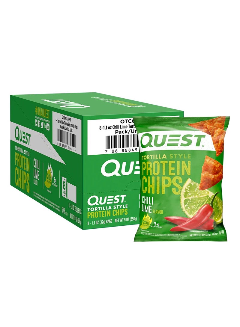 Quest Chili Lime Tortilla Style Protein Chips 8pcs