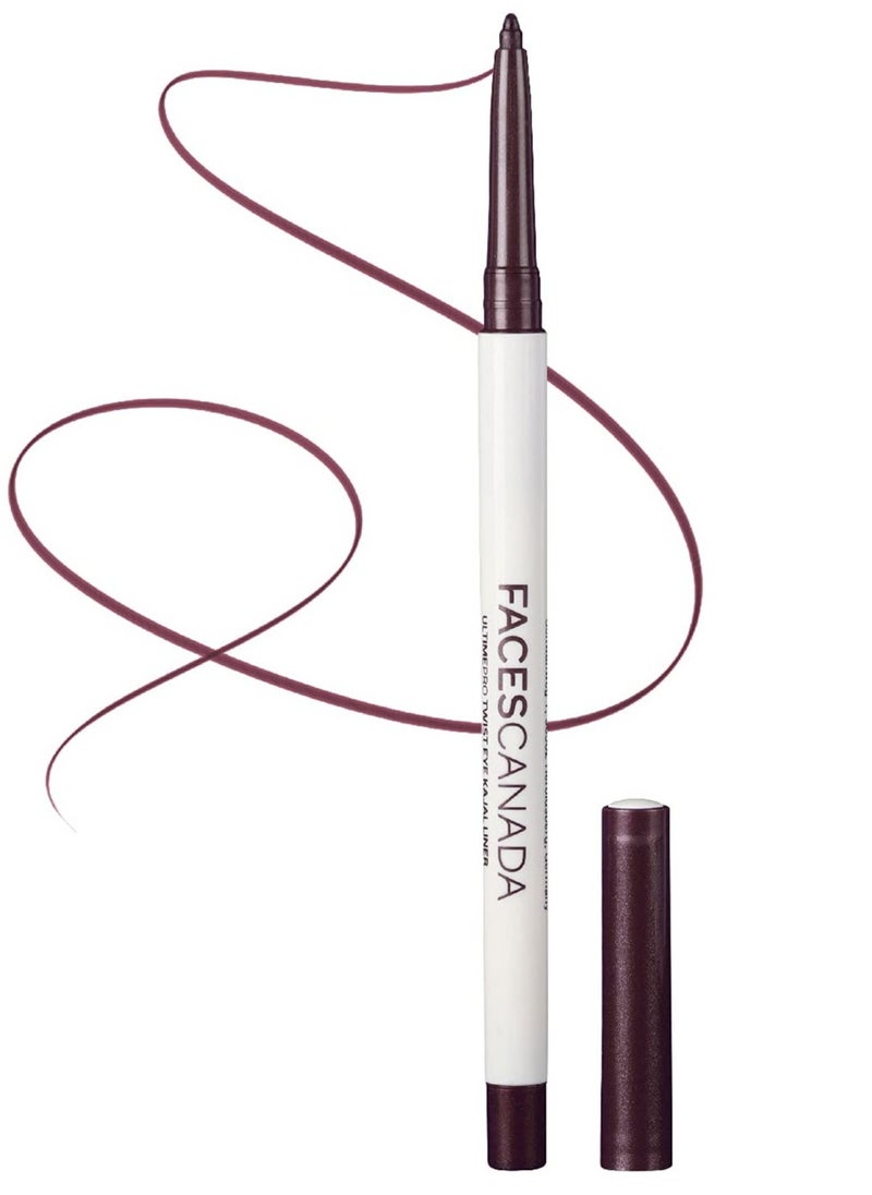 Eye Kajal Liner stick Plum 0.35G High Impact Intense Color In 1 Stroke 24Hr Long Stay Matte Finish Soft Texture Waterproof and Smudgeproof Made With Carnauba Wax