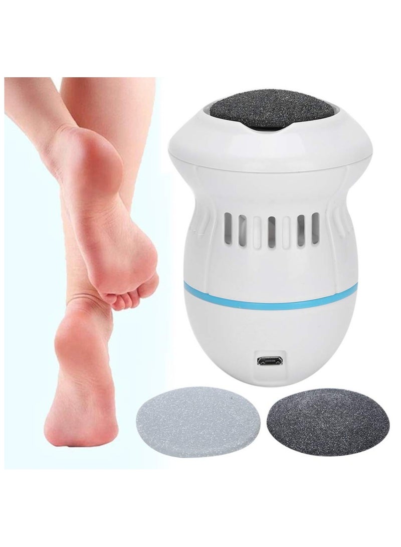 USB Rechargeable Electric Callus Remover - Portable Foot Grinder with Vacuum Adsorption, Pedicure Tools for Removing Hard Skin, Calluses, Cracked, Dry, Dead Skin - High-Powered Foot File