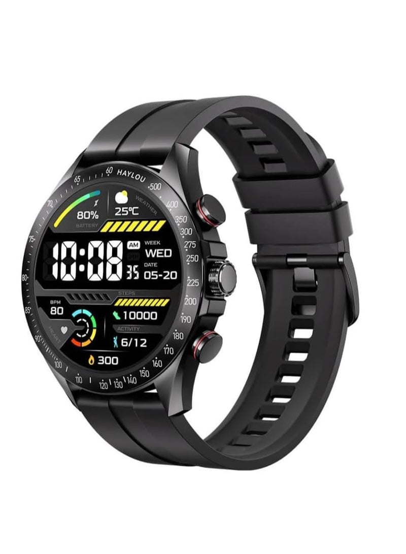 Haylou Solar Pro 1.43 Inch AMOLED BT Calling Smart Watch - Black