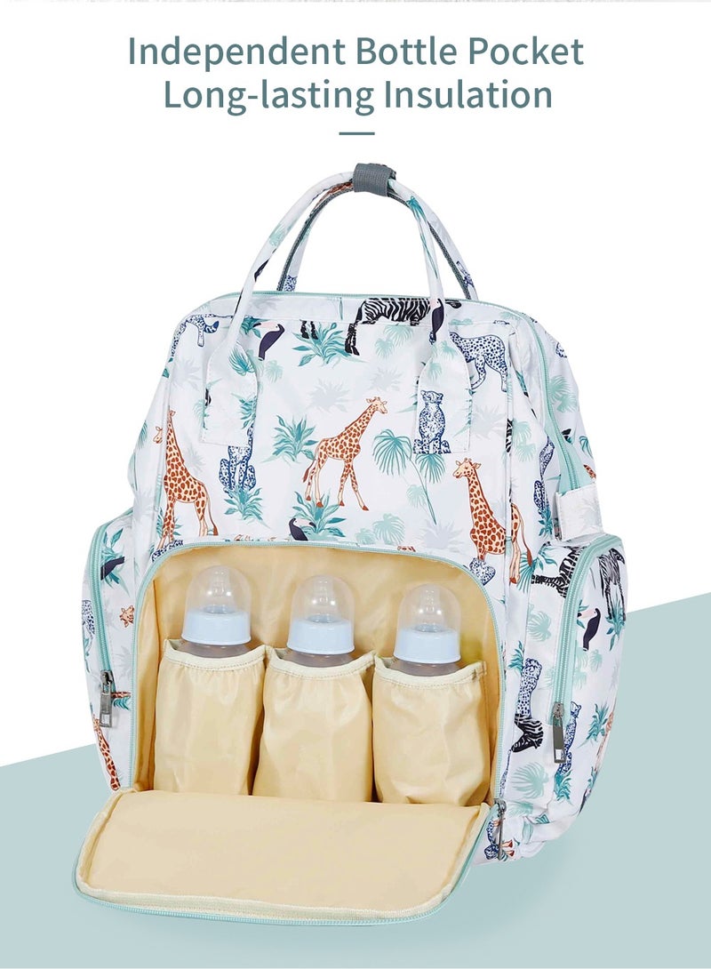 Cartoon printed Mommy bag shoulder large-capacity diaper mother-infant backpack portable pregnant woman bags just yet/summer iris