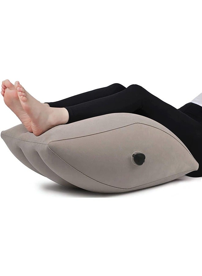 Inflatable Leg Elevation Pillow ,Leg Pillow for Sleeping Wedge Pillow Leg Rest Pillow with Inflatable Bag, Relax Muscle Relieve Pain in Back Legs Knees After Surgery Improve Blood Circulation