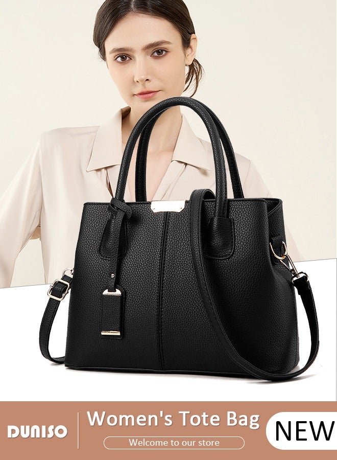 Women's Tote Bag Shoulder Handbag for Women, Soft PU Leather Purse with Top Handle Big Capacity Ladies Shoulder Bags for Office, Shopping, Travel Daily Use