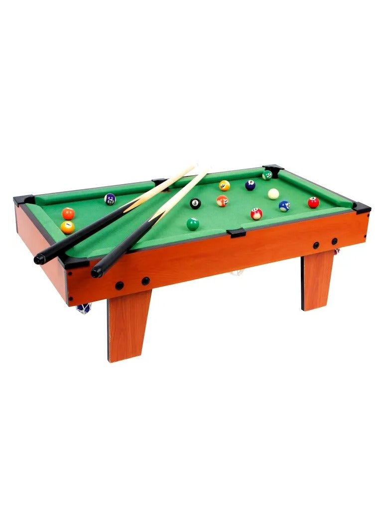 Mini Pool Table Wooden Tabletop Billiard Game Set With Chew Sticks Balls And Accessories For Home Office And Kids Entertainment