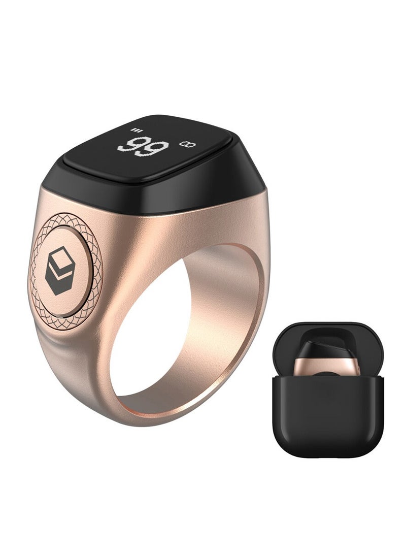 Digital Counter Tasbeeh SMART Zikr Ring Metal 20mm Rosegold