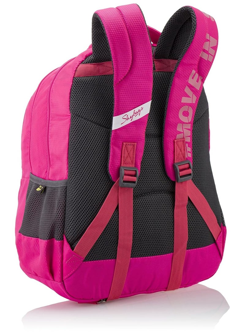 Skybags Riddle Pink 46 Cms Casual Standard Backpack With Raincover