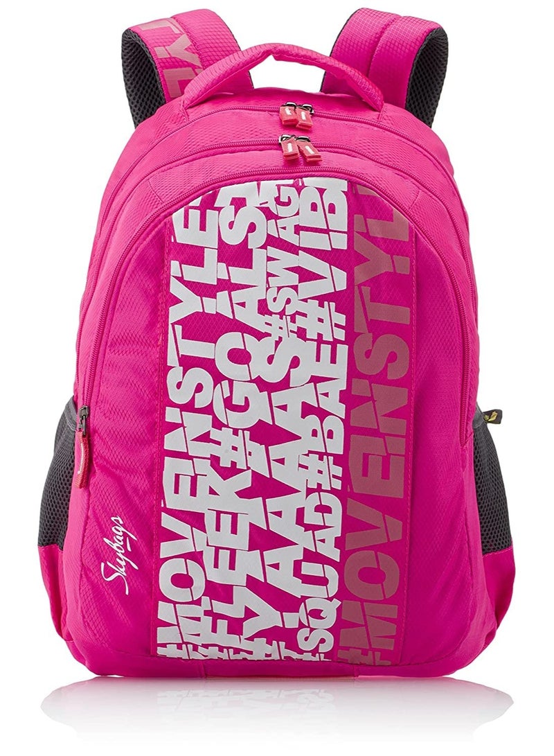 Skybags Riddle Pink 46 Cms Casual Standard Backpack With Raincover