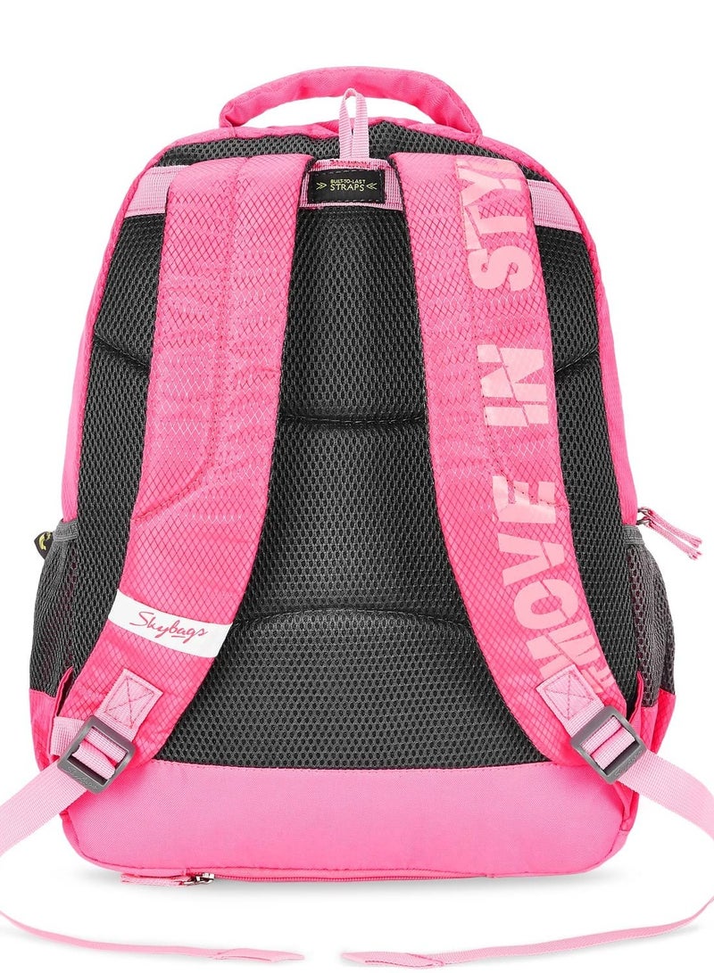 Skybags Riddle Pink 46 Cms Casual Standard Backpack With Raincover