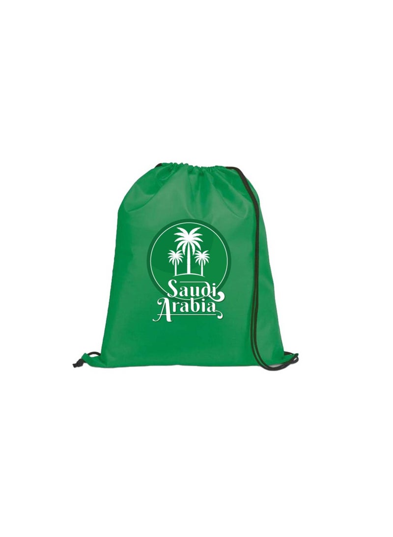 Saudi National Day Drawstring Bag – Ideal for Travel, Shopping, Gym, and Daily Use – Durable and Stylish Drawstring Backpack – Great for Celebrations, Events