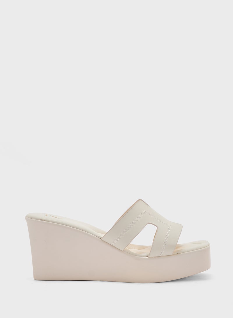 H Mule Wedge Sandal