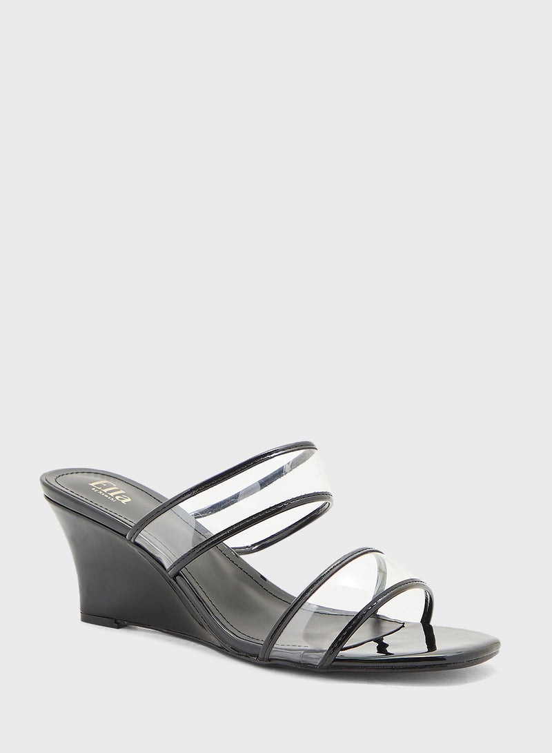 Clear Strap Wedge Sandal