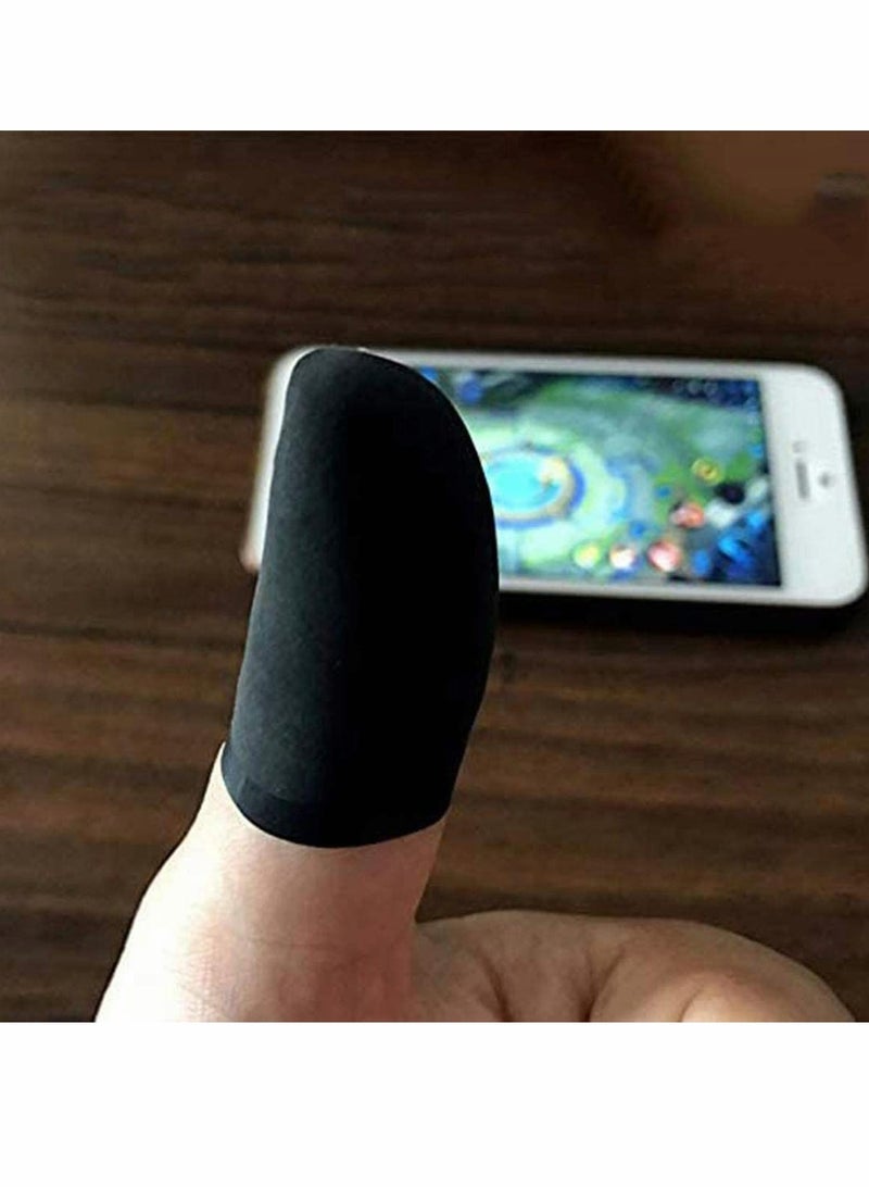 Mobile Phone Gaming Finger Sleeves, 10 Pcs, High-Density Knitted Touchscreen Cot for Mobile Gaming, Non-slip, Breathable, for Android Mobile Games