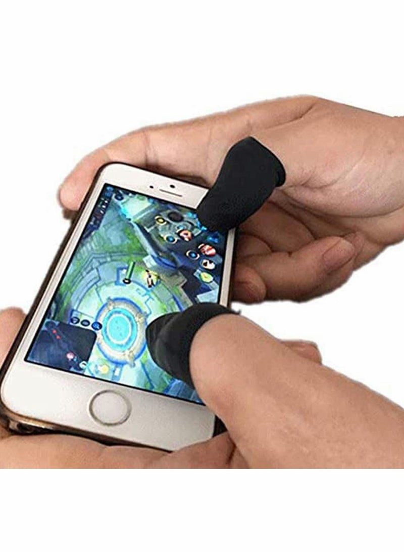 Mobile Phone Gaming Finger Sleeves, 10 Pcs, High-Density Knitted Touchscreen Cot for Mobile Gaming, Non-slip, Breathable, for Android Mobile Games