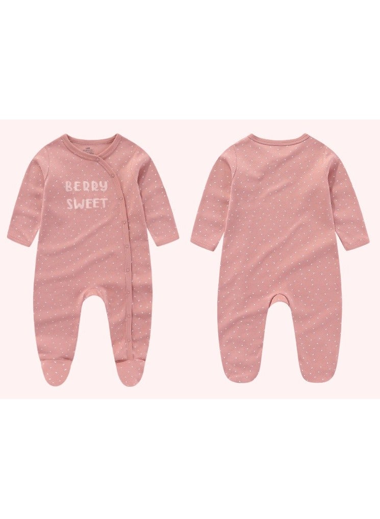 Infant And Toddler Pure Cotton One-Piece Long-Sleeved Crawling Suit 3-Piece Set