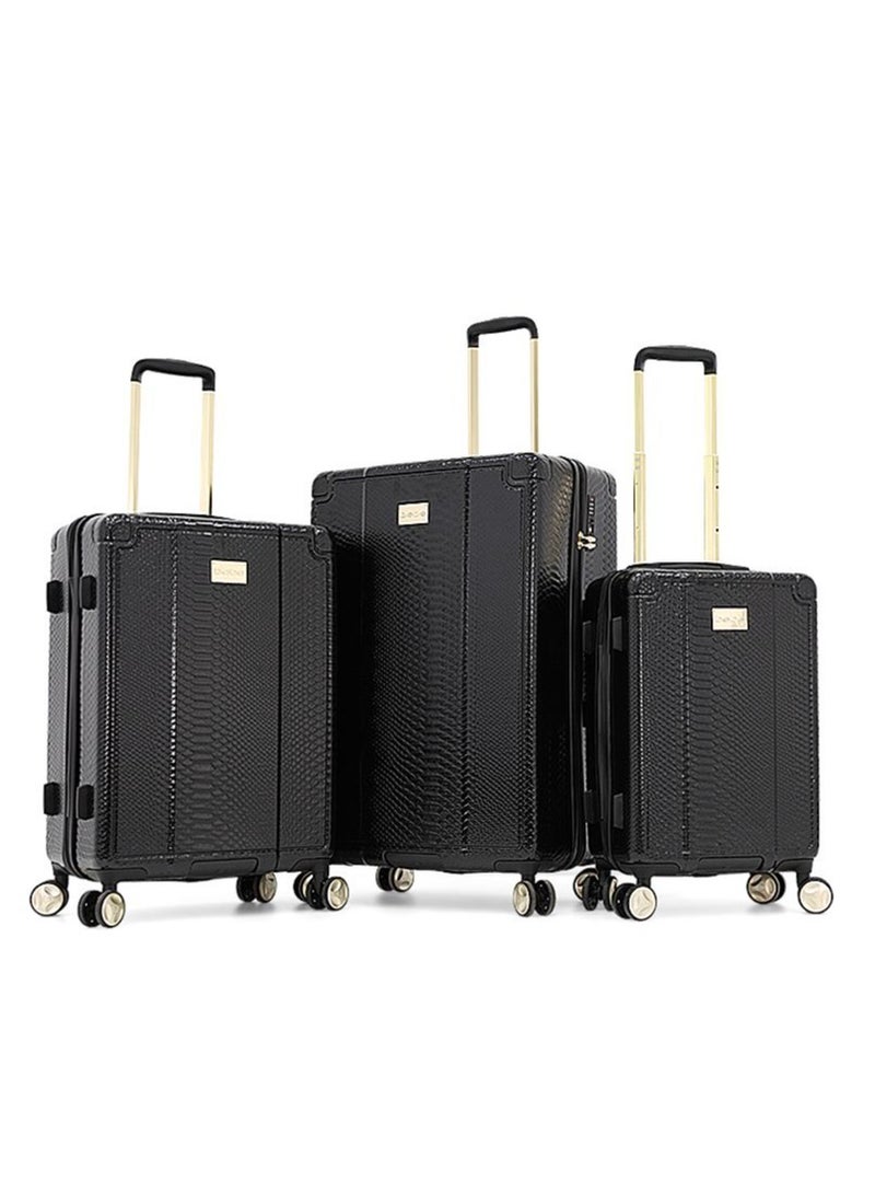 MARTA Hardside Luggage on Wheels for Unisex | Ultra Lightweight ABS on with Spinner Wheels 4 Color Black/Gold