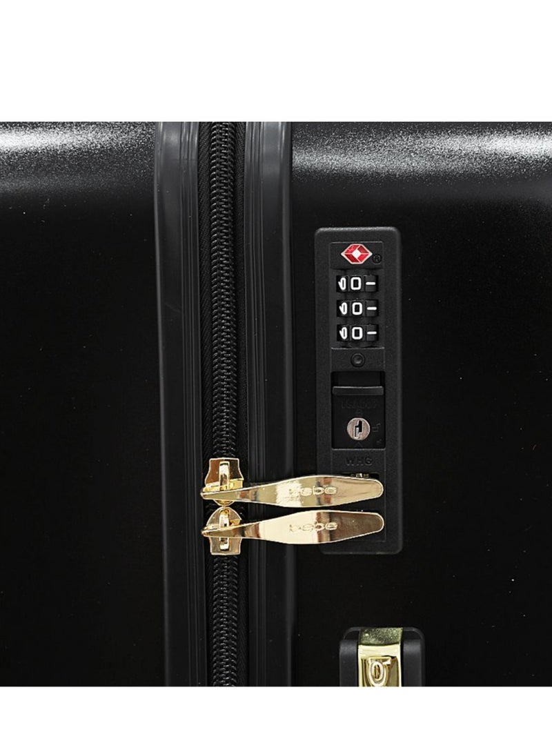 EUGENIA Hardside Luggage on Wheels for Unisex | Ultra Lightweight ABS on with Spinner Wheels 4 Color Black/Gold