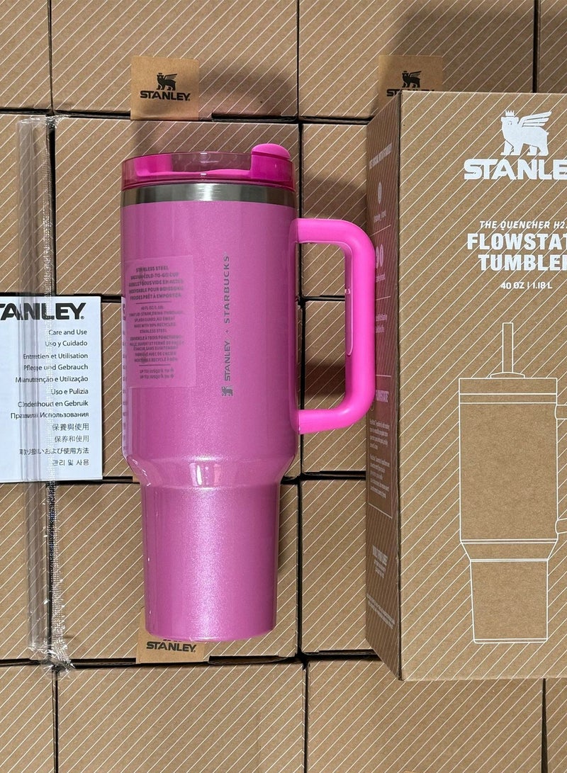 Stanley Quencher H2.0 FlowState Stainless Steel Vacuum Insulated Tumbler with Lid and Straw for Water, Iced Tea or Coffee, Smoothie and More, 40 oz,