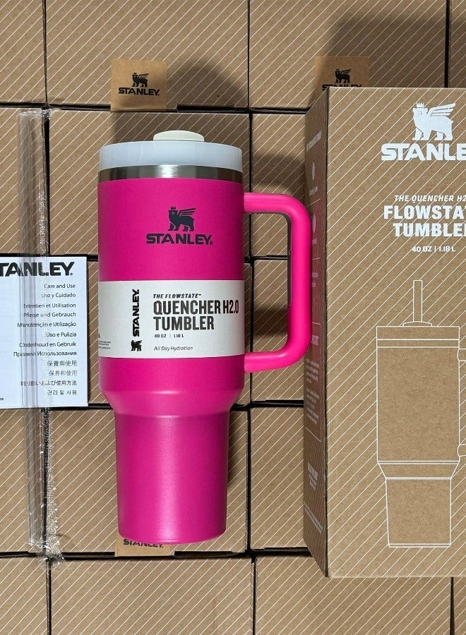 Stanley Quencher H2.0 FlowState Stainless Steel Vacuum Insulated Tumbler with Lid and Straw for Water, Iced Tea or Coffee, Smoothie and More, 40 oz,