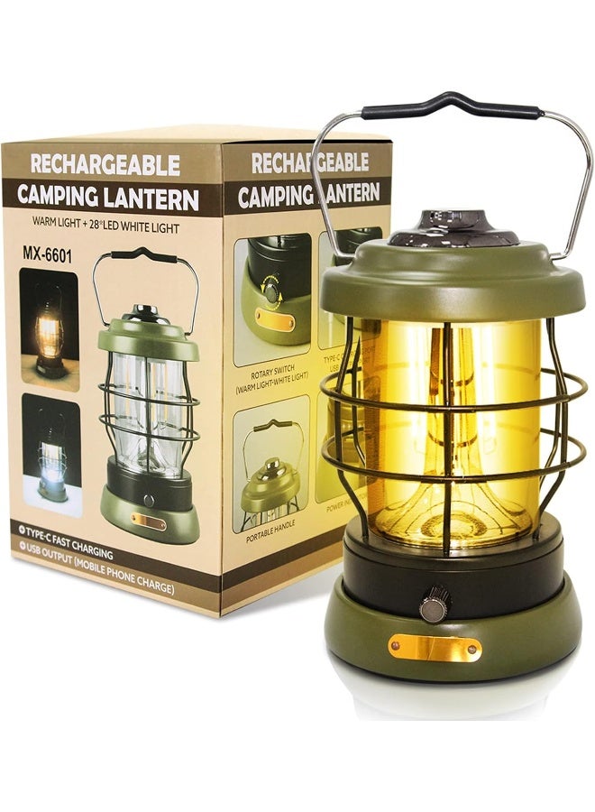 Rechargeable Camping Lantern 1500 High Lumens Hurricane Camp Light 2 Modes Portable Electric Tent Lamp Hands-Free Flashlight Lantern 5000 Mah Battery Led Lanterns For Power Outages