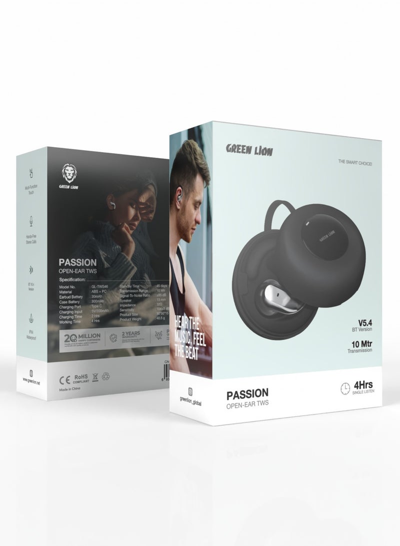 Passion Open Model GL-TWS46d- Ear TWS /Working Time - 4hrs /Bluetooth V5.4 Version-Black