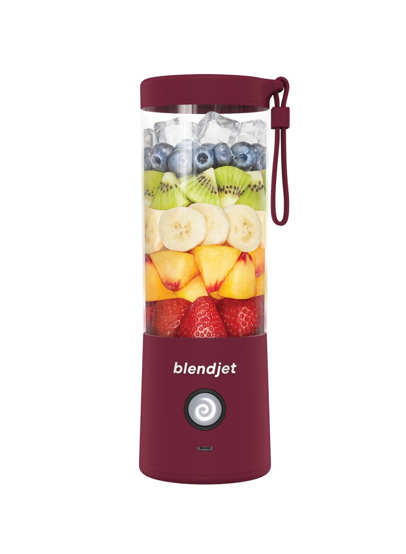 V2 Portable Blender Smoothie Maker, Personal Blender, Fruit Blender, Leak Proof Juicer, BPA-Free 475ml 200W Sports Bottle, USB-C Rechargeable, Ice Crusher with Stainless Steel Blades - Merlot