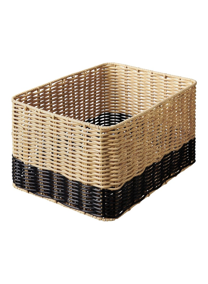 Basket Plastic Rattan 25X35X20 Cm