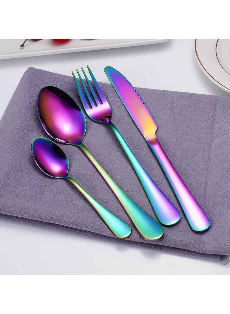 Colorful Rainbow Color Cutlery for Festive Feasts