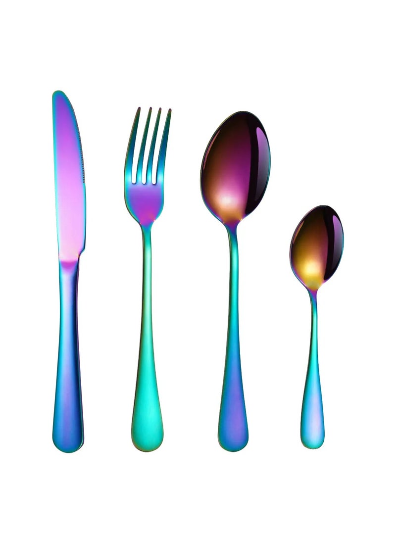 Colorful Rainbow Color Cutlery for Festive Feasts