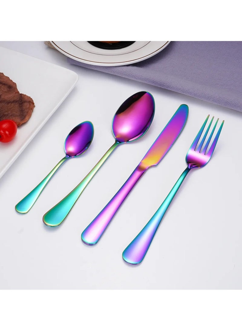 Colorful Rainbow Color Cutlery for Festive Feasts