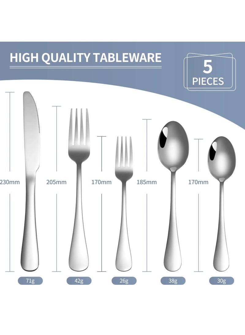 Clean and Crisp White Cutlery Ensemble