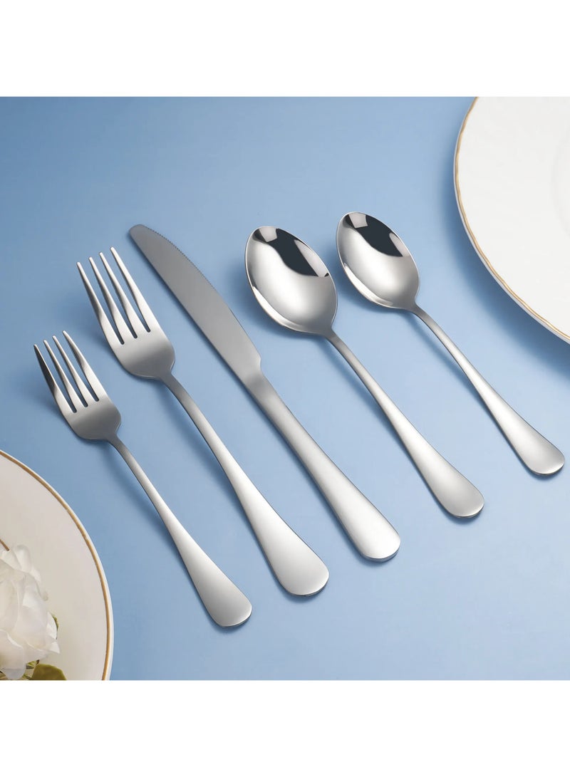 Clean and Crisp White Cutlery Ensemble