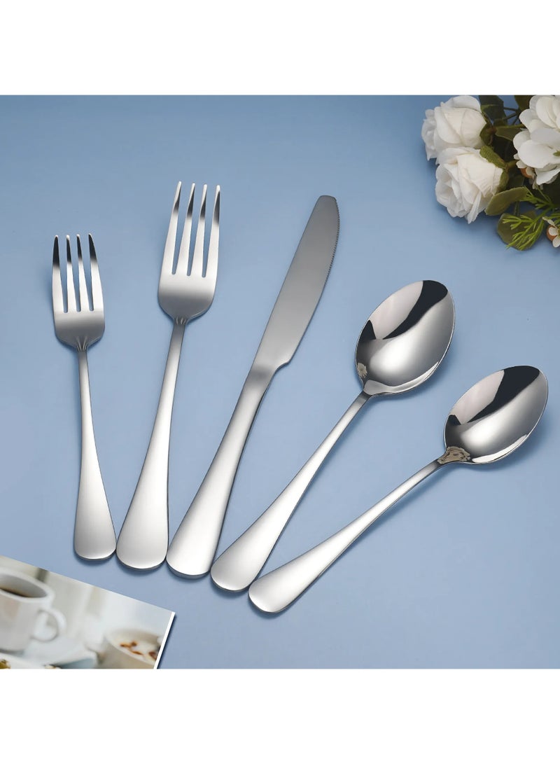 Clean and Crisp White Cutlery Ensemble