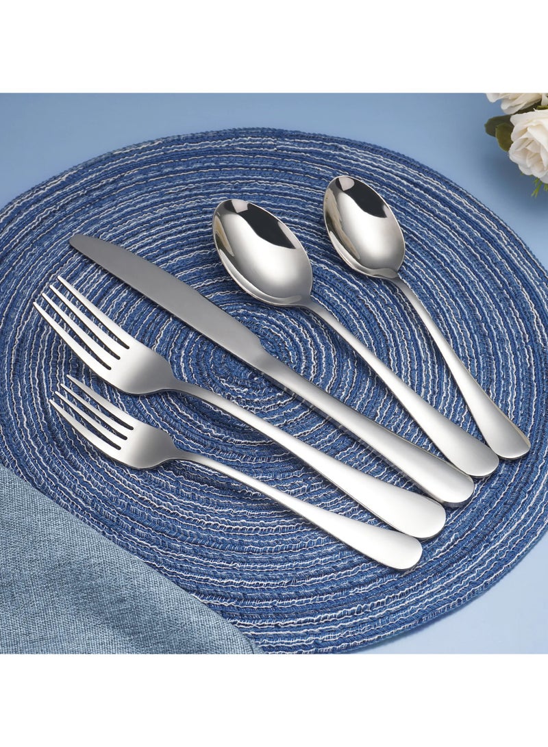 Clean and Crisp White Cutlery Ensemble