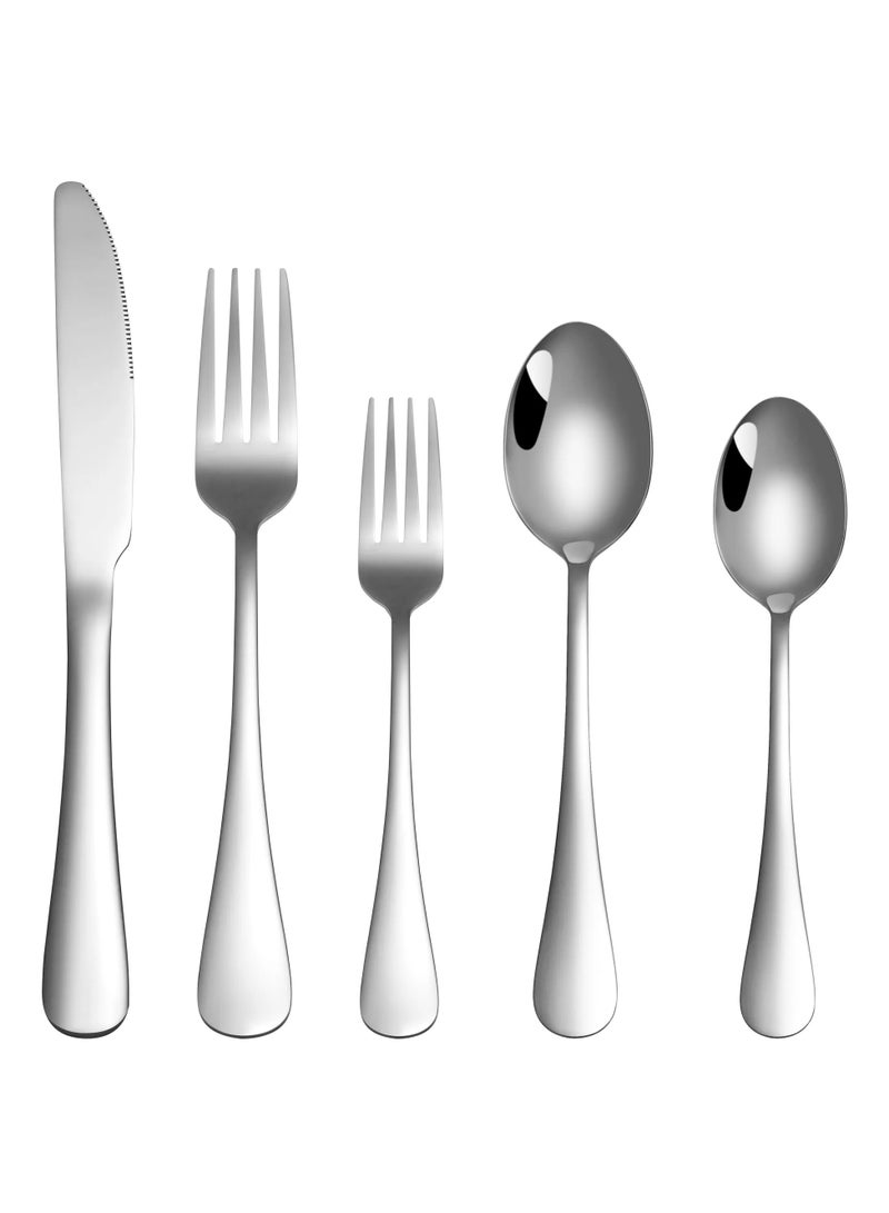 Clean and Crisp White Cutlery Ensemble