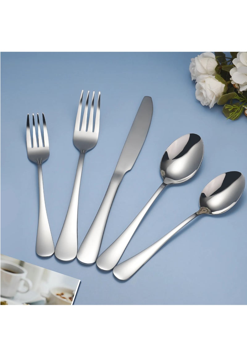 Clean and Crisp White Cutlery Ensemble