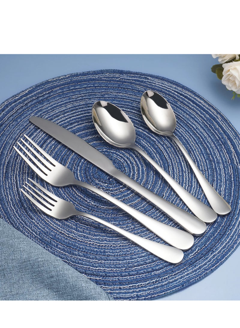 Clean and Crisp White Cutlery Ensemble