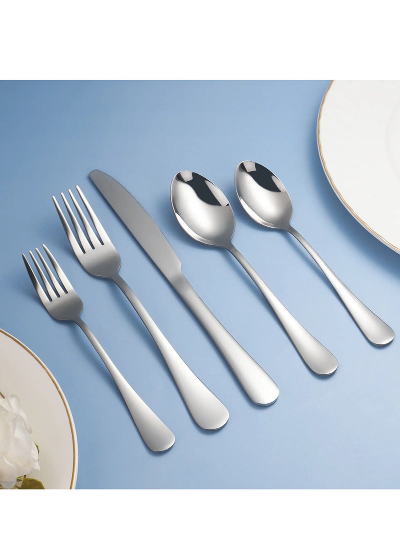 Clean and Crisp White Cutlery Ensemble